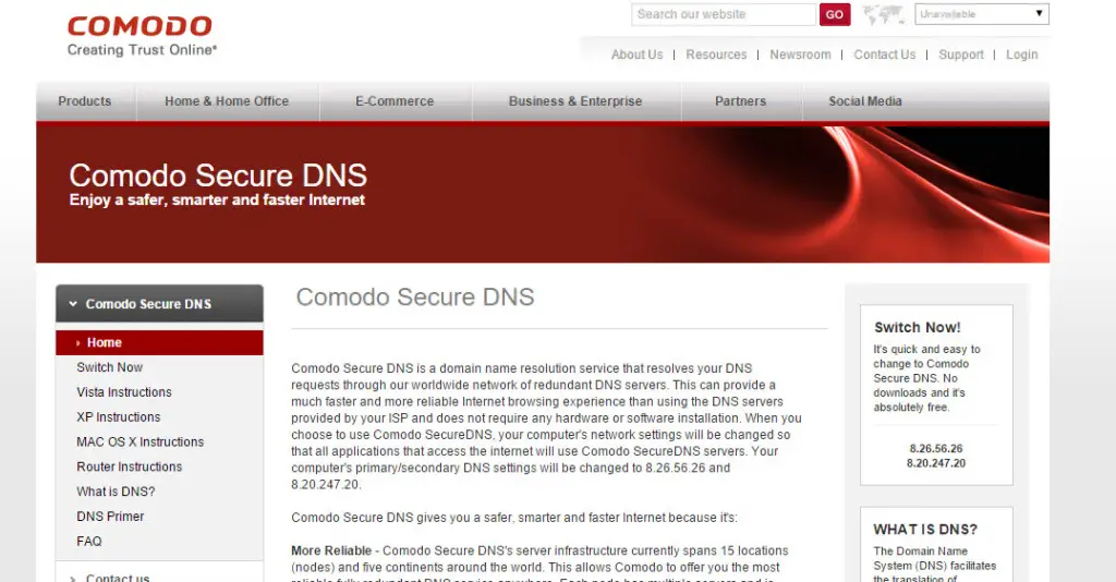 Comodo Secure DNS