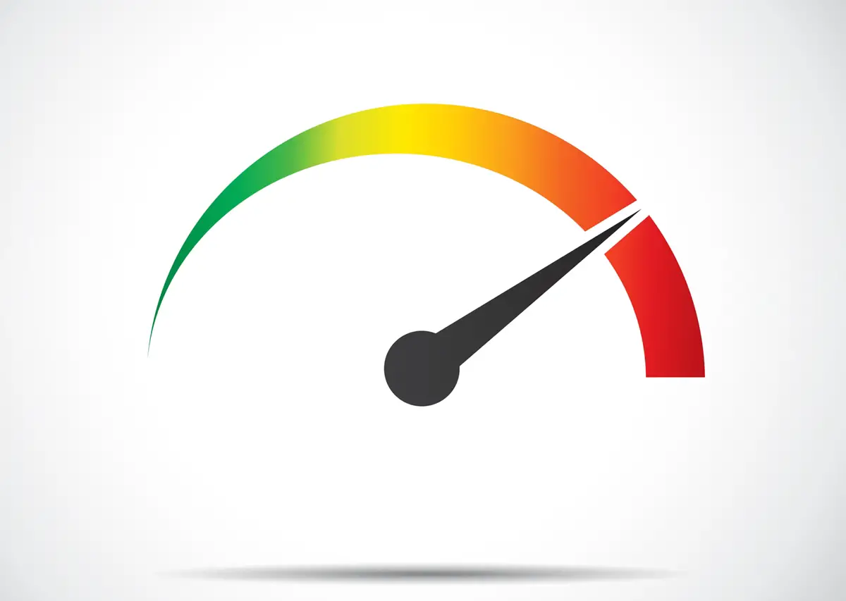 Performance measurement. Logo Speed, icon Vector illustration